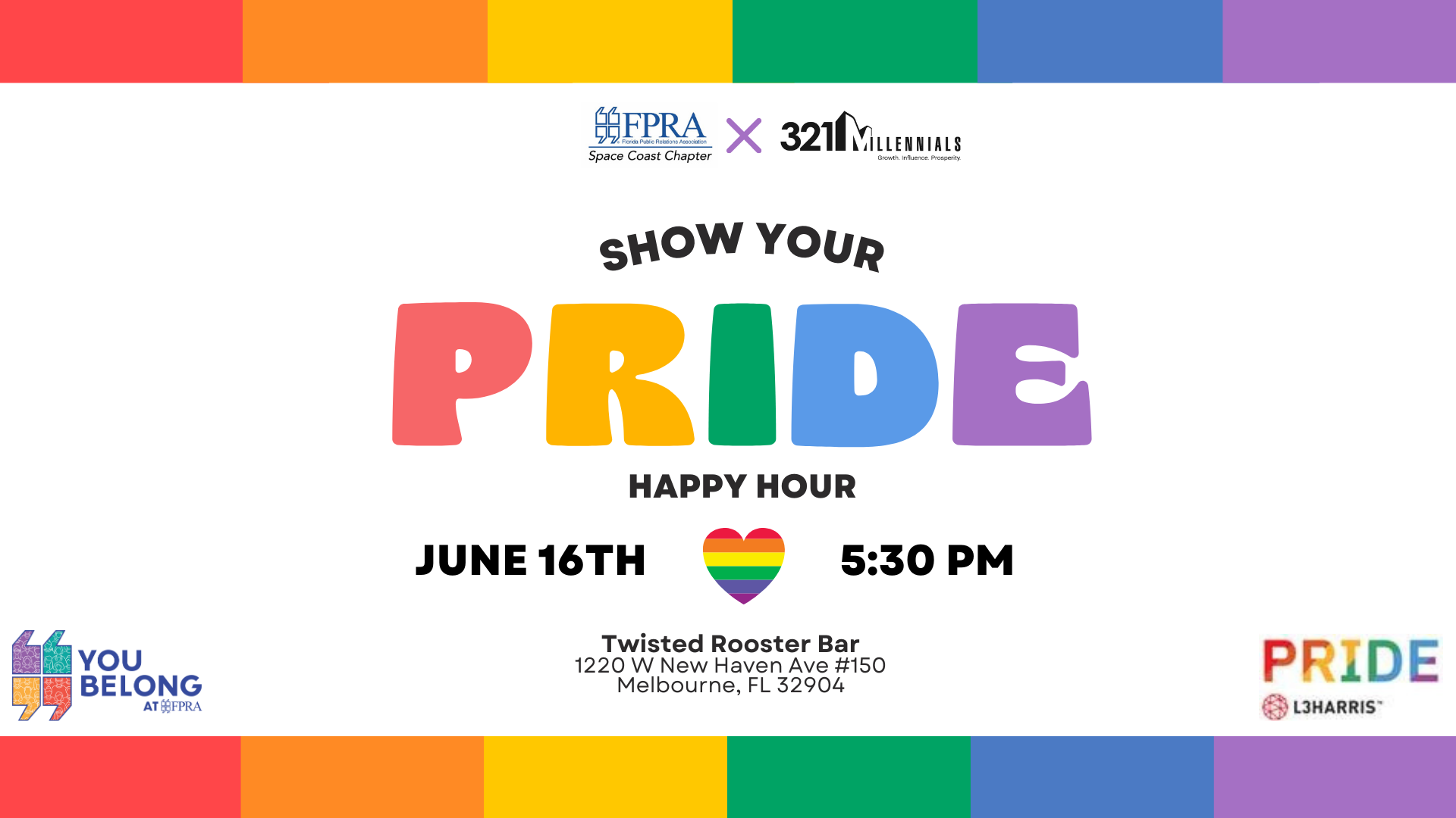 SCFPRA x 321 Millennials: Show Your Pride Happy Hour